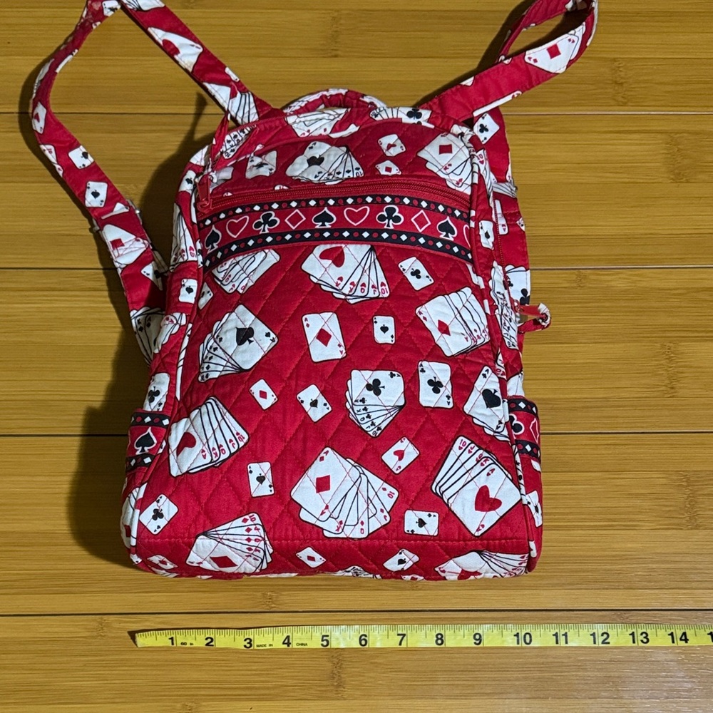 Red Playing Card Pattern Backpack - image 7